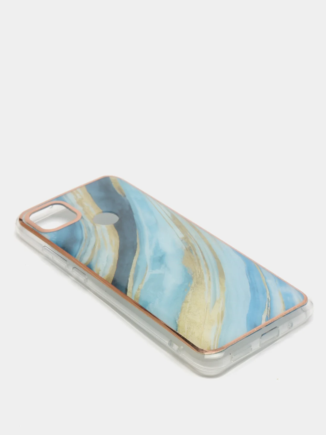 Лазурный чехол Xiaomi Redmi 9C, Redmi 9C NFC, Redmi 10A силиконовый с мраморным рисунком