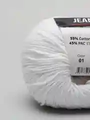 Белый пряжа YarnArt Jeans, 50 г, 160 м