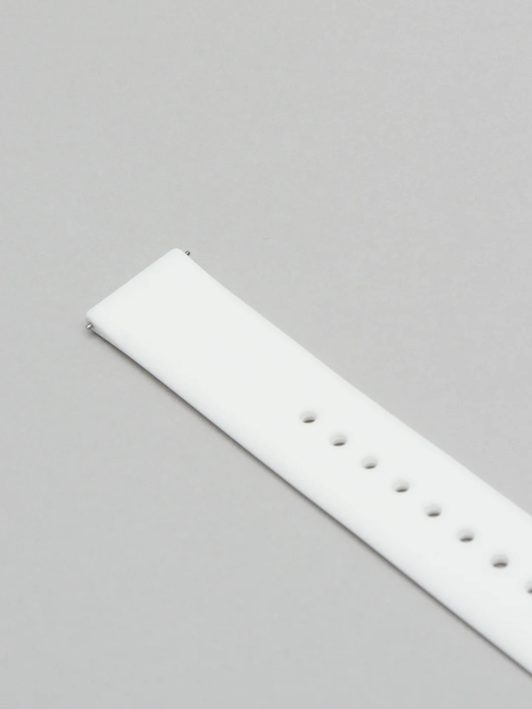 Белый силиконовый ремешок с кнопкой для Xiaomi Amazfit Bip / Samsung / Huawei, 20 мм