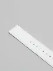 Белый силиконовый ремешок с кнопкой для Xiaomi Amazfit Bip / Samsung / Huawei, 20 мм