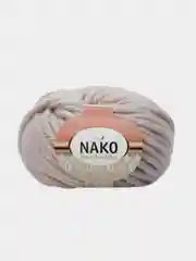 Серый меланж пряжа Nako Pure Wool Plus, 100%шерсть, 100г/30м