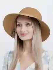 Хаки летняя женская соломенная шляпа-панама с вышитой надписью Happy every day
