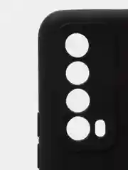 Черный чехол силиконовый Huawei P Smart 2021 (Хуавей П Смарт 2021) с защитой камеры