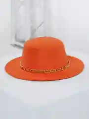 Оранжевый женская шляпа с цепочкой