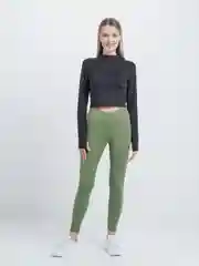 Зеленый женские спортивные легинсы, лосины