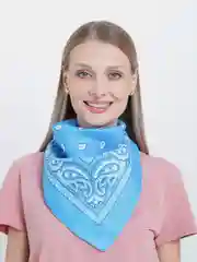 Светло-синий бандана на голову/женская/мужская/платок женская/универсальная косынка