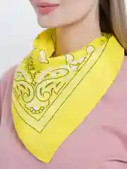 Желтый бандана на голову/женская/мужская/платок женская/универсальная косынка