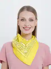 Желтый бандана на голову/женская/мужская/платок женская/универсальная косынка