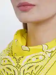 Желтый бандана на голову/женская/мужская/платок женская/универсальная косынка