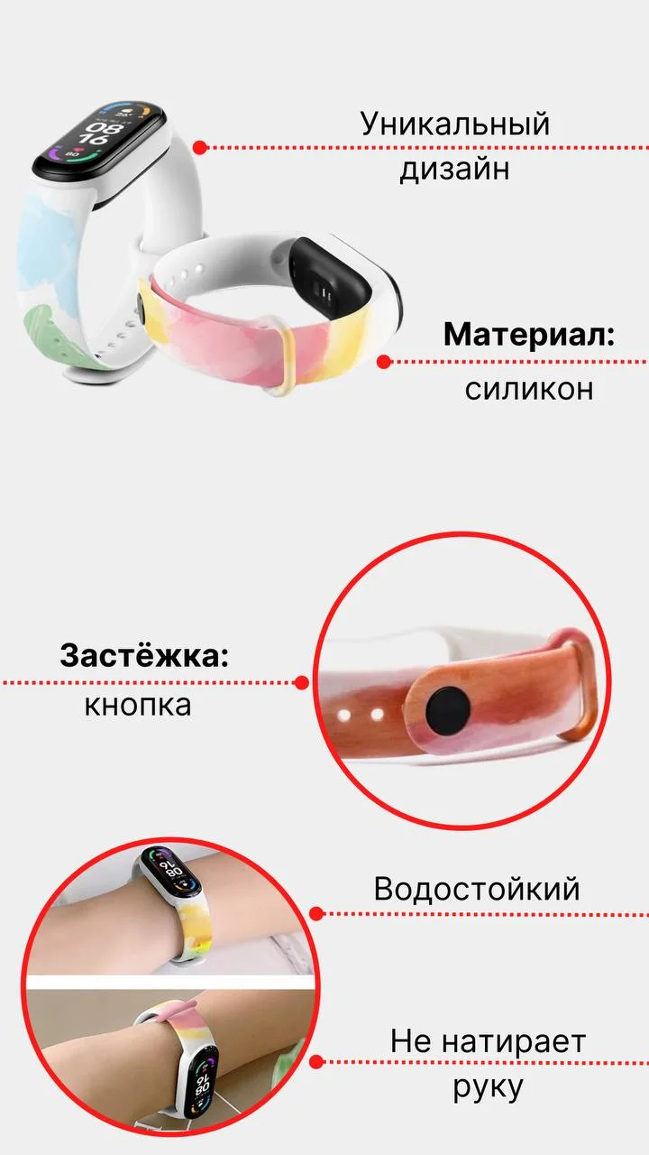 Желтый ремешок для Xiaomi Mi Band 3 / 4 / 5 / 6 (Ксяоми ми бэнд) силиконовый