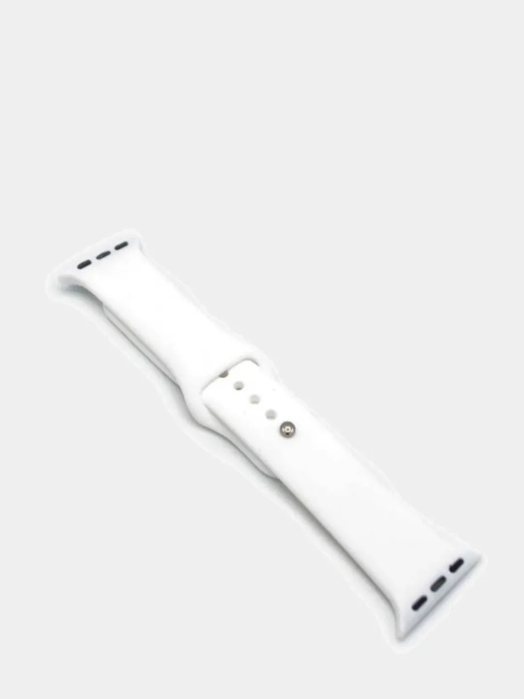 Белый силиконовый ремешок для Apple Watch 3, 4, 5, 6, 7, SE на 38/42/40/44
