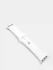 Белый силиконовый ремешок для Apple Watch 3, 4, 5, 6, 7, SE на 38/42/40/44