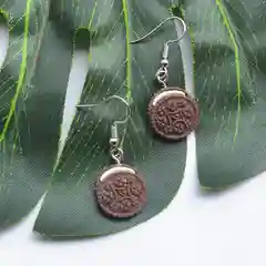 Коричневый серьги печеньки / кексы / маффиины / мороженое для девочек