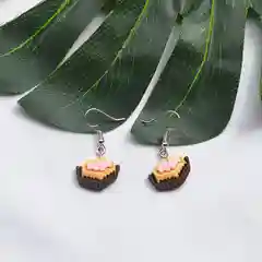 Розовый серьги печеньки / кексы / маффиины / мороженое для девочек