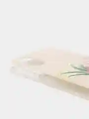 Светло-бежевый чехол для Samsung Galaxy A03 Core (Самсунг Галакси А03 Кор), силиконовый, с рисунком