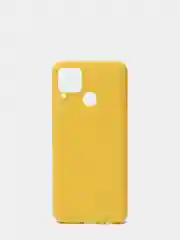 Желтый чехол-накладка для Realme C25 из силикона, с матовым покрытием и бортиком