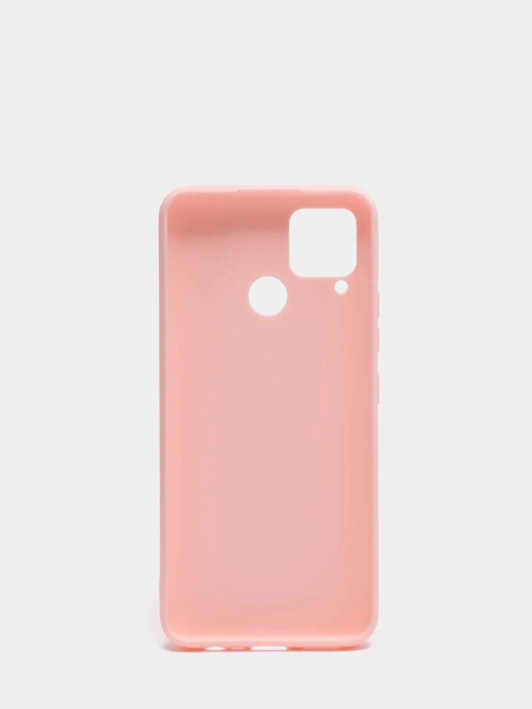 Розовый чехол-накладка для Realme C25 из силикона, с матовым покрытием и бортиком