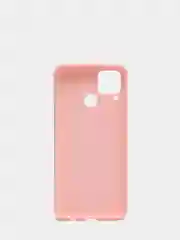 Розовый чехол-накладка для Realme C25 из силикона, с матовым покрытием и бортиком
