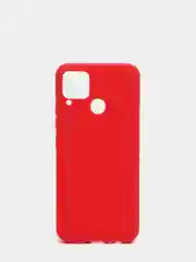 Красный чехол-накладка для Realme C25 из силикона, с матовым покрытием и бортиком