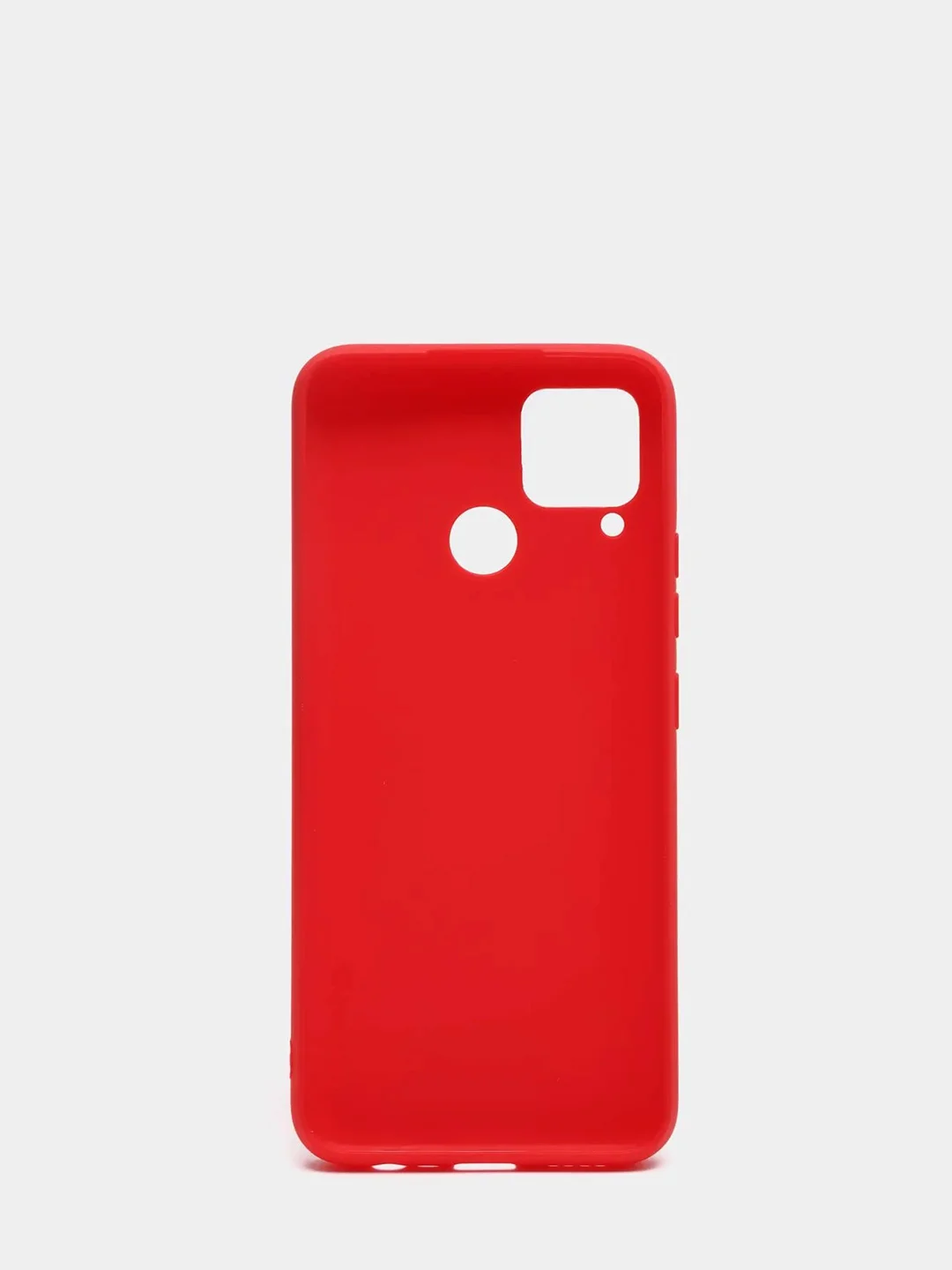 Красный чехол-накладка для Realme C25 из силикона, с матовым покрытием и бортиком