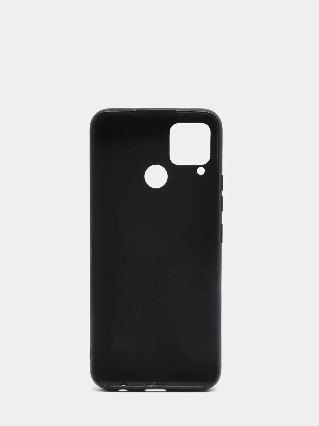 Черный чехол-накладка для Realme C25 из силикона, с матовым покрытием и бортиком