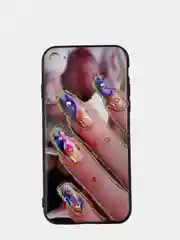 Пастельно-коралловый плотный чехол накадка на iPhone 7/8