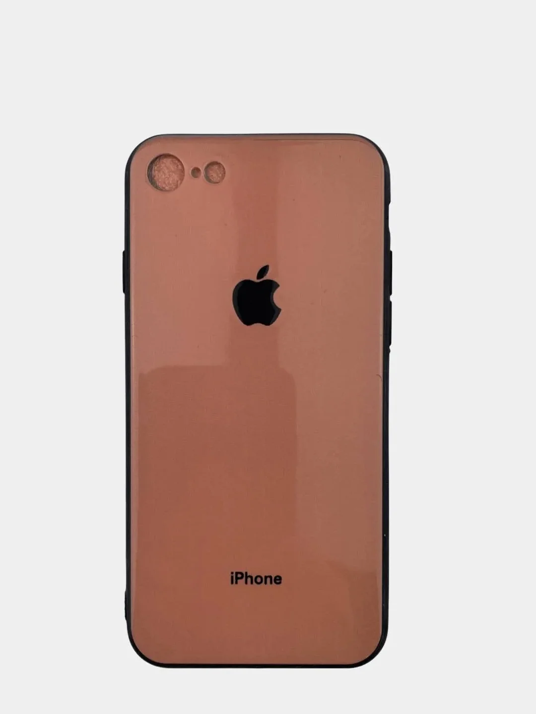 Кораллово-розовый плотный чехол накадка на iPhone 7/8