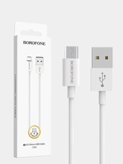 Кабель USB на micro-USB Borofone BX22, 1 метр, белый (Android)