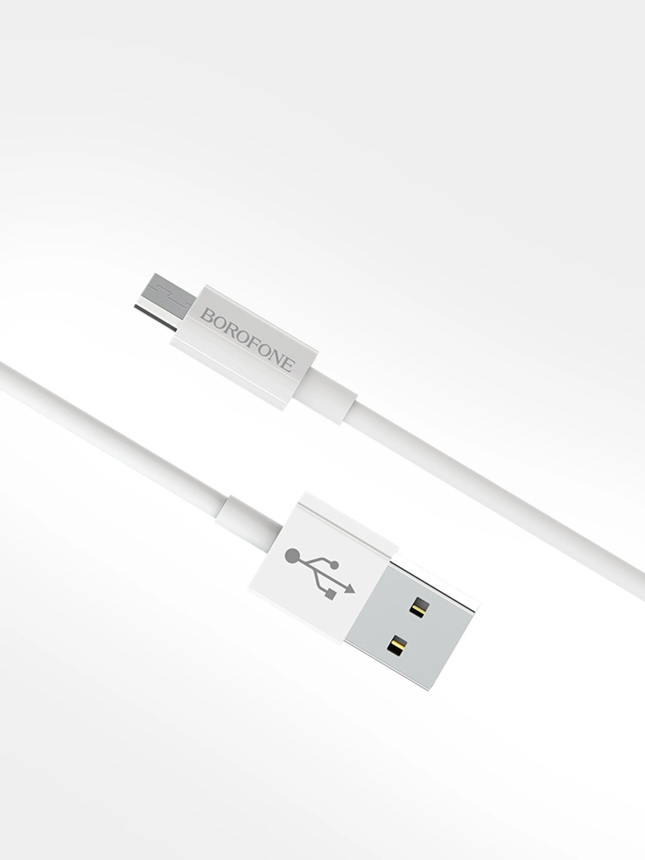 Кабель USB на micro-USB Borofone BX22, 1 метр, белый (Android)