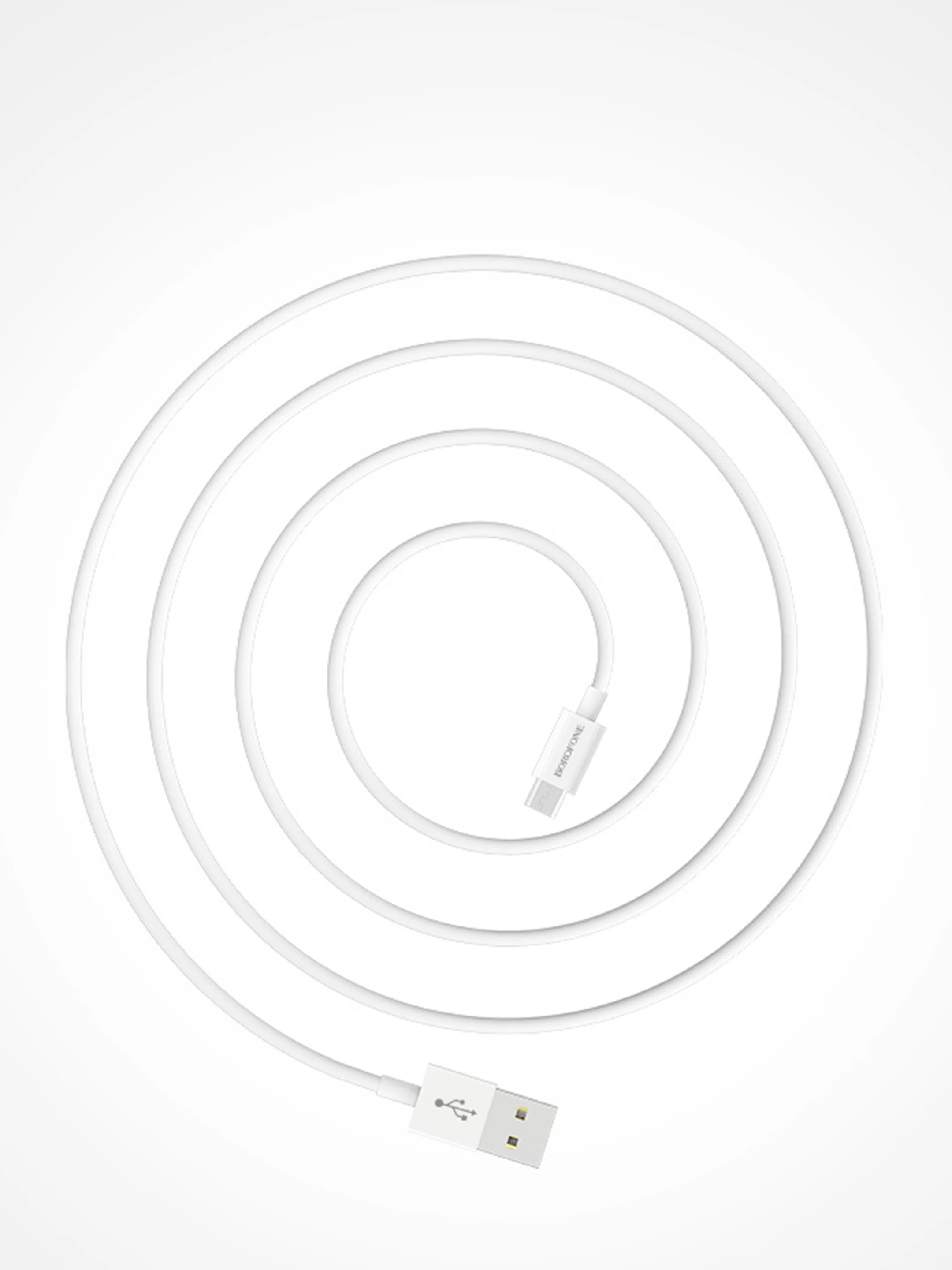 Кабель USB на micro-USB Borofone BX22, 1 метр, белый (Android)