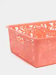 Розовый корзинка ажурная 34*24*11см