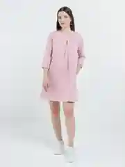 Розовый платье с карманами