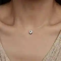 Колье невидимка капля на леске с цирконом, ожерелье женское