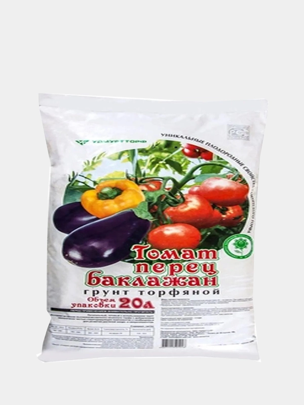 Торфогрунт "Томаты, перцы, баклажаны", 20 л, "Удмуртторф"