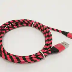 Красный кабель USB Lightning, Micro-USB, Type-C, 2 метра