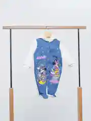 Лазурный комбинезон велюровый, утепленный