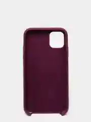 Бордовый чехол не пачкающийся с бархатом внутри IPHONE 11
