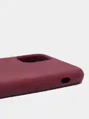 Бордовый чехол не пачкающийся с бархатом внутри IPHONE 11