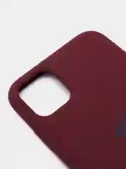 Бордовый чехол не пачкающийся с бархатом внутри IPHONE 11