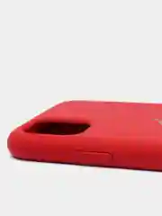 Багровый чехол не пачкающийся с бархатом внутри IPHONE 11