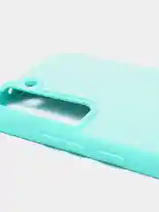 Зеленый чехол с бархатом внутри для Samsung S22