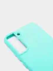 Зеленый чехол с бархатом внутри для Samsung S22