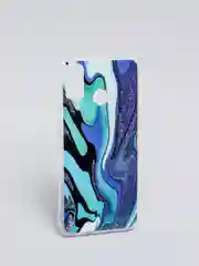 Бирюзовый чехол Huawei Honor 9X Lite, Honor 8X, Хонор 8Х, силиконовый с мраморным рисунком