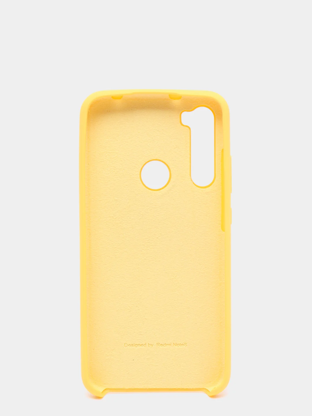 Желтый чехол с защитой камеры и бархатом внутри для Xiaomi Redmi Note 8