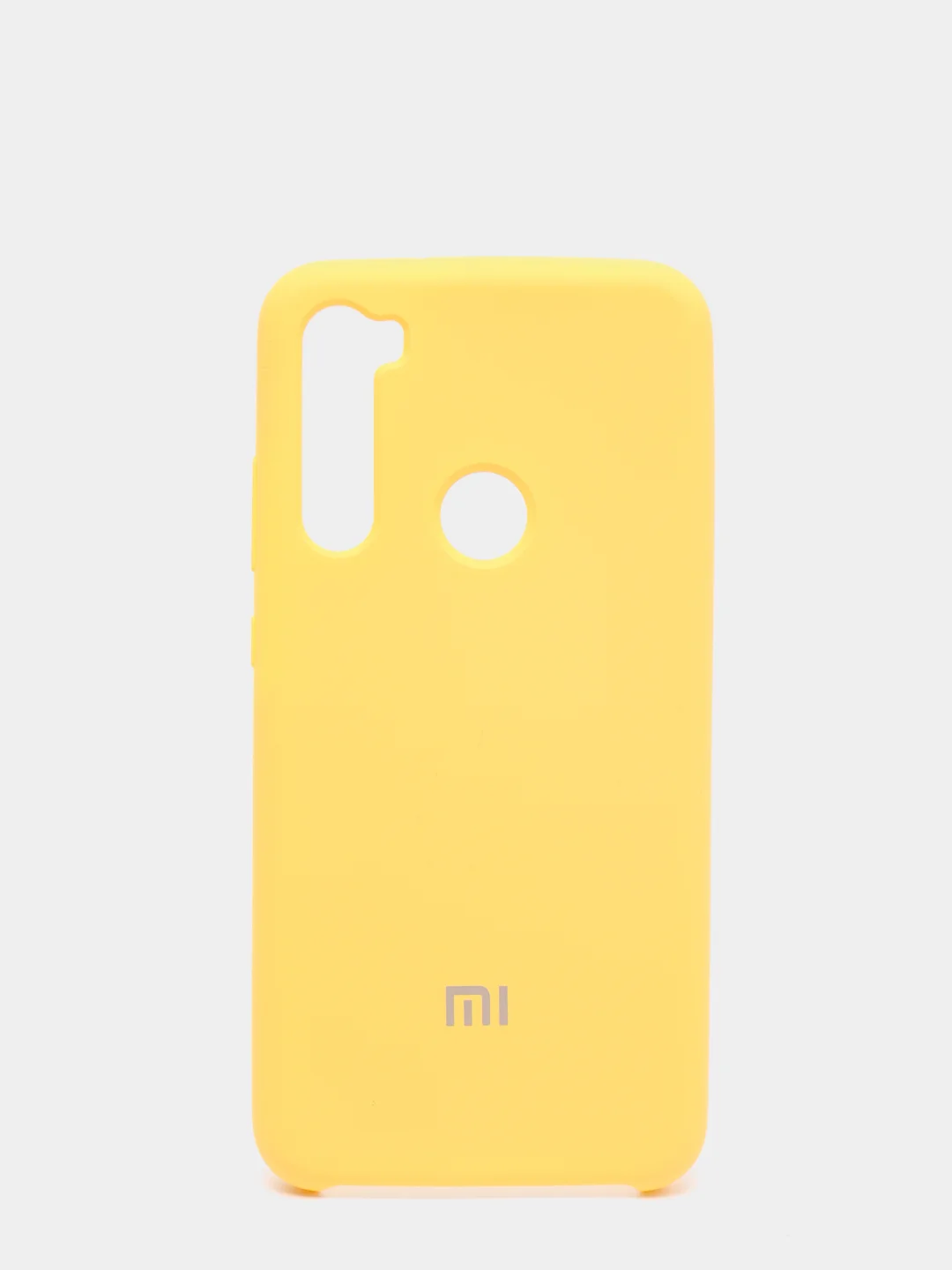Желтый чехол с защитой камеры и бархатом внутри для Xiaomi Redmi Note 8