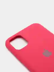Вишнёвый чехол не пачкающийся с бархатом внутри IPHONE 11