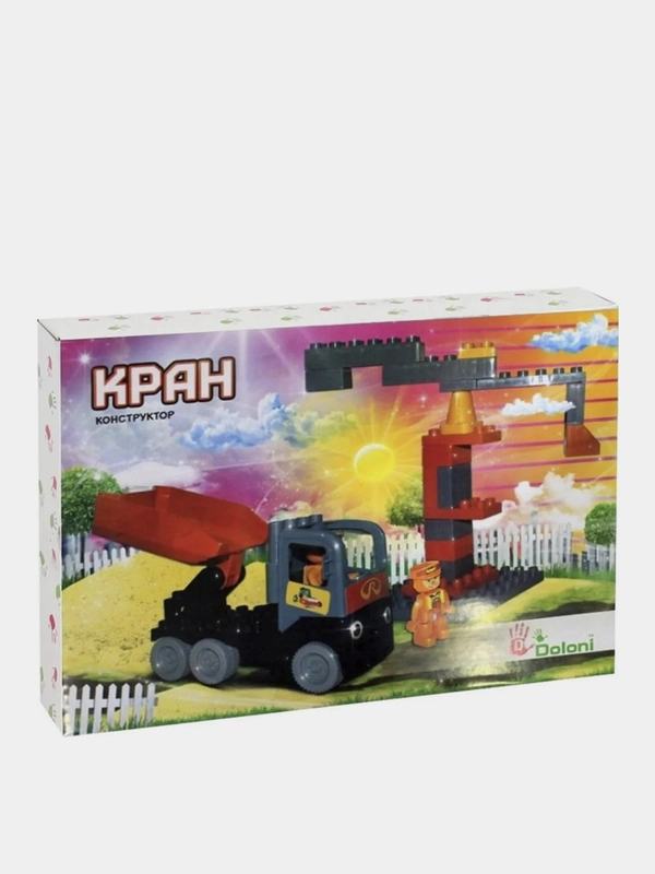 Мини-конструктор Doloni "Кран", 38 деталей, 25 х 35 см, 013888/18