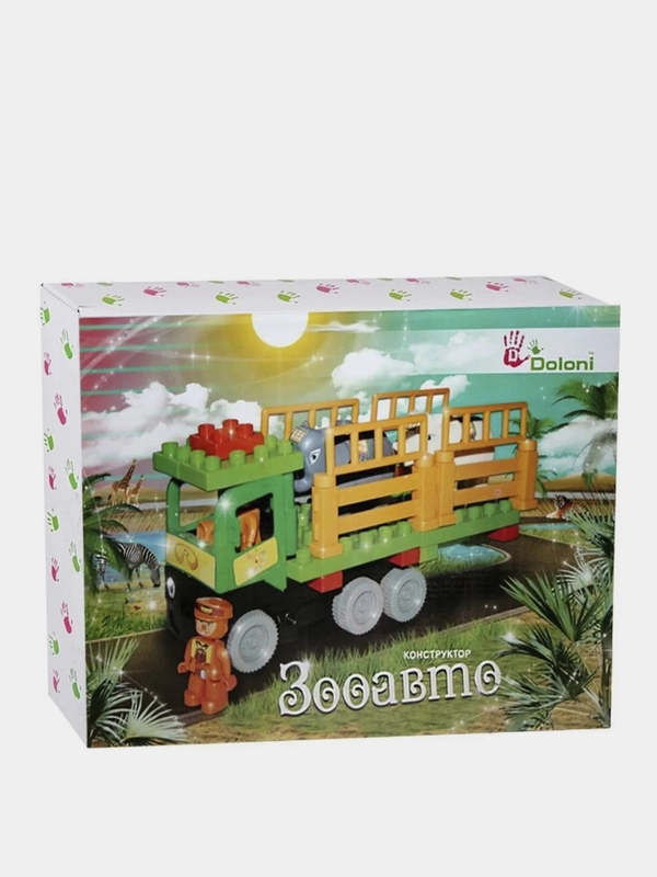 Мини-конструктор Doloni "Зооавто", 41 деталь, 25 х 35 см, 013888/21