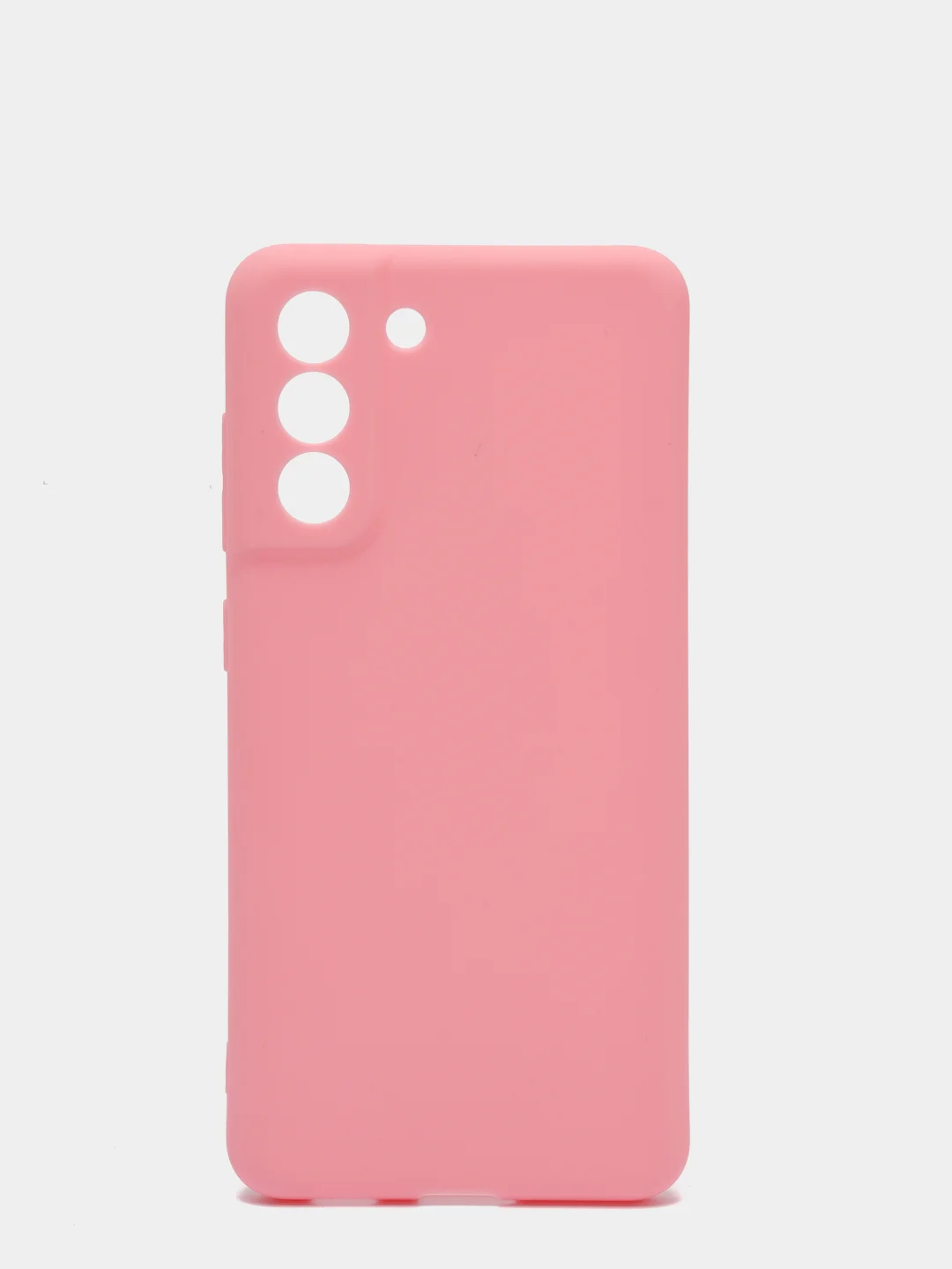 Розовый чехол для Samsung G990B/S21 FE, силиконовый