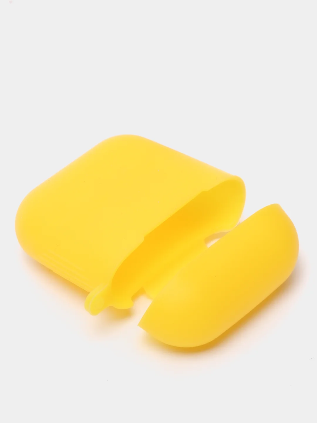 Желтый силиконовый чехол для беспроводных наушников AirPods